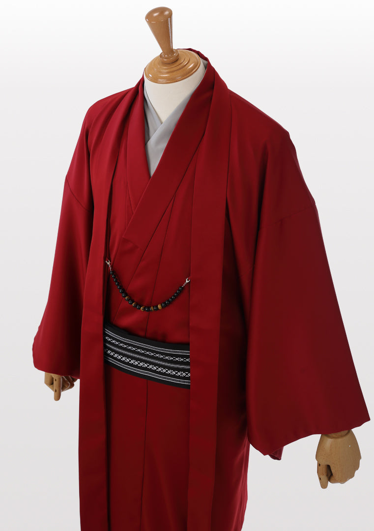 Black and Red Men's Kimono | Japanese Temple